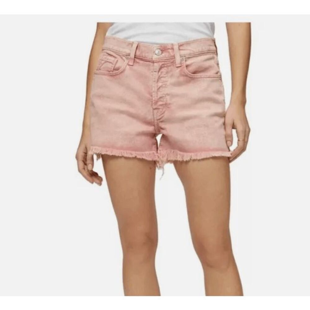 7 For All Mankind Monroe Cutoff Shorts Mineral Pink (Salmon /‎ Peach) Size 26